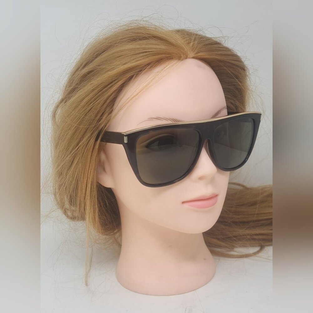 Saint Laurent Sunglasses SL1 Combi 004 Havana Gold Unisex Square Italy 59-13-140 - Picture 10 of 16